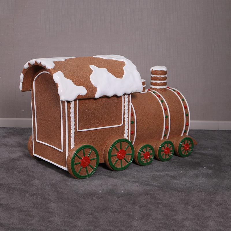 Train en pain d'épice — Train du Père Noël, longueur 114 cm, Enlèvement, Neuf