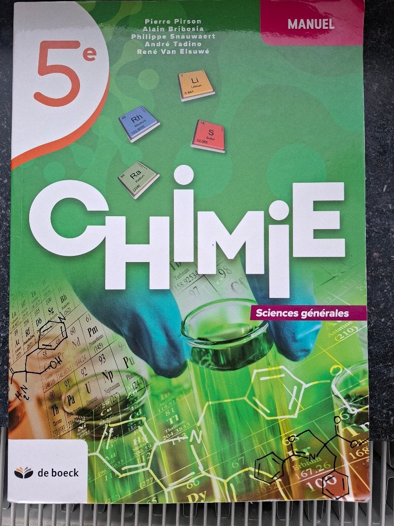 Chimie 5è, Livres, Enlèvement, Secondaire, De boeck, Chimie