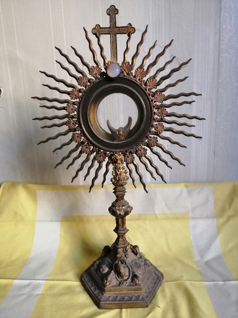 Ostensoir en cuivre 19eme siècle, Antiquités & Art, Enlèvement ou Envoi