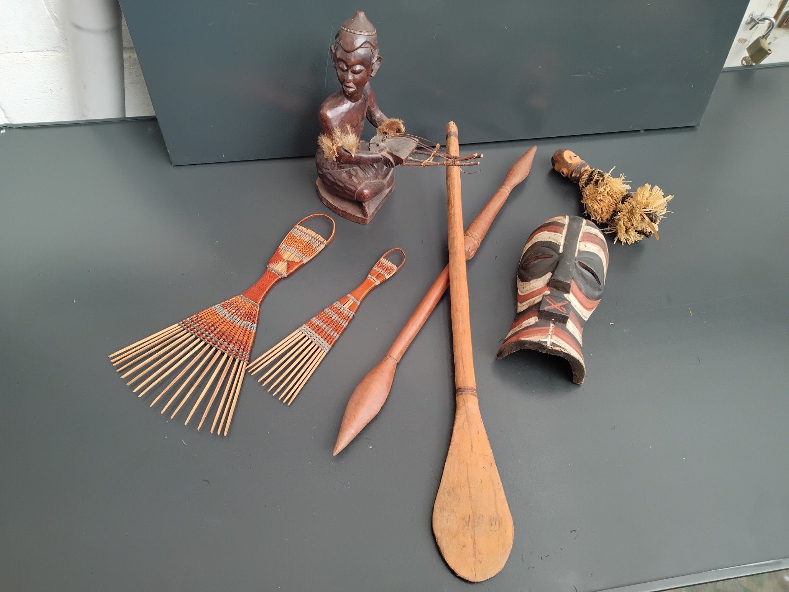 Lot d objets du Congo, Antiquités & Art, Enlèvement ou Envoi, Masque