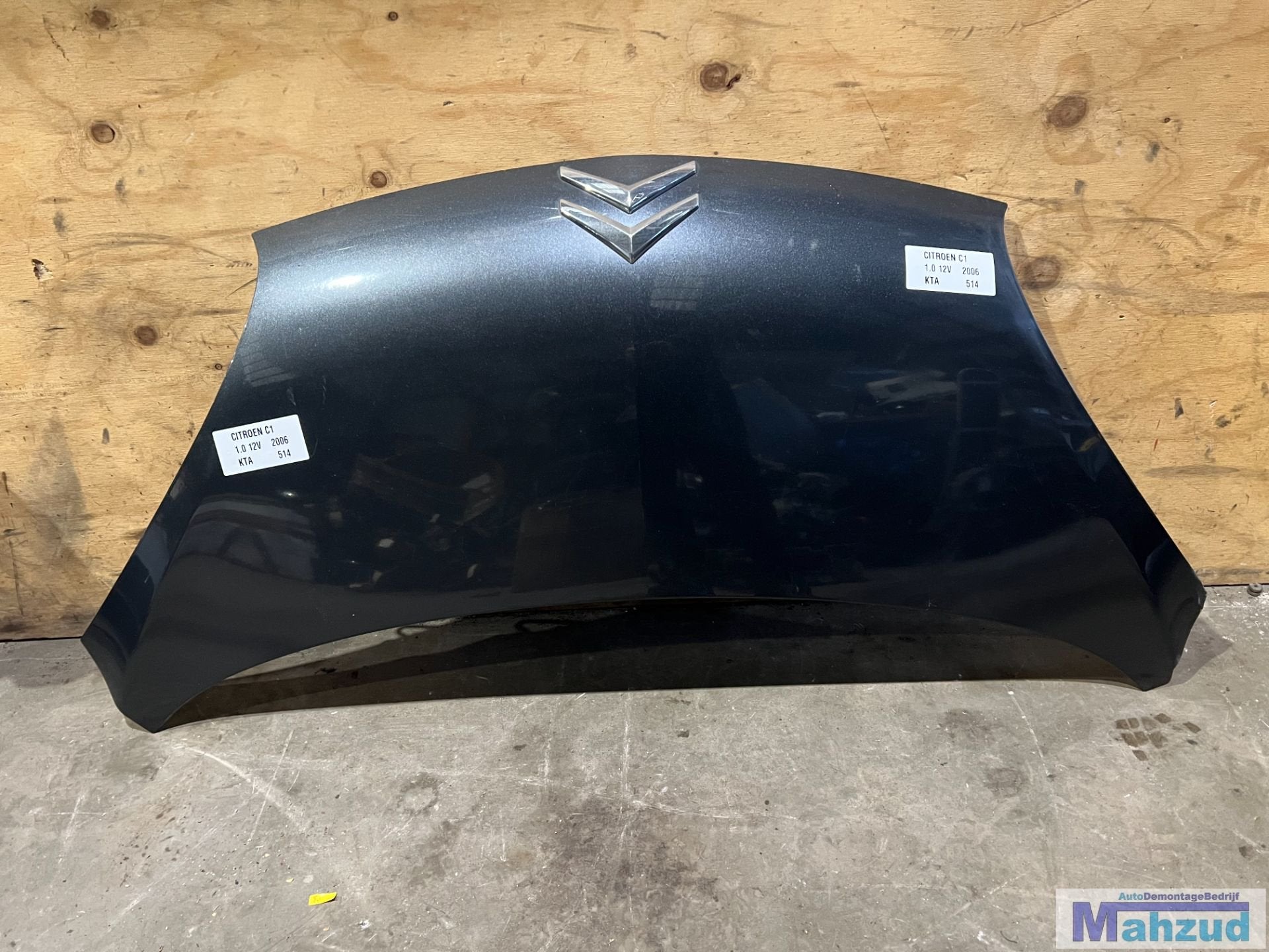 CITROEN C1 Grijs KTA motorkap 2005-2014, Gebruikt, Citroën, Stellantis N.V., Motorkap