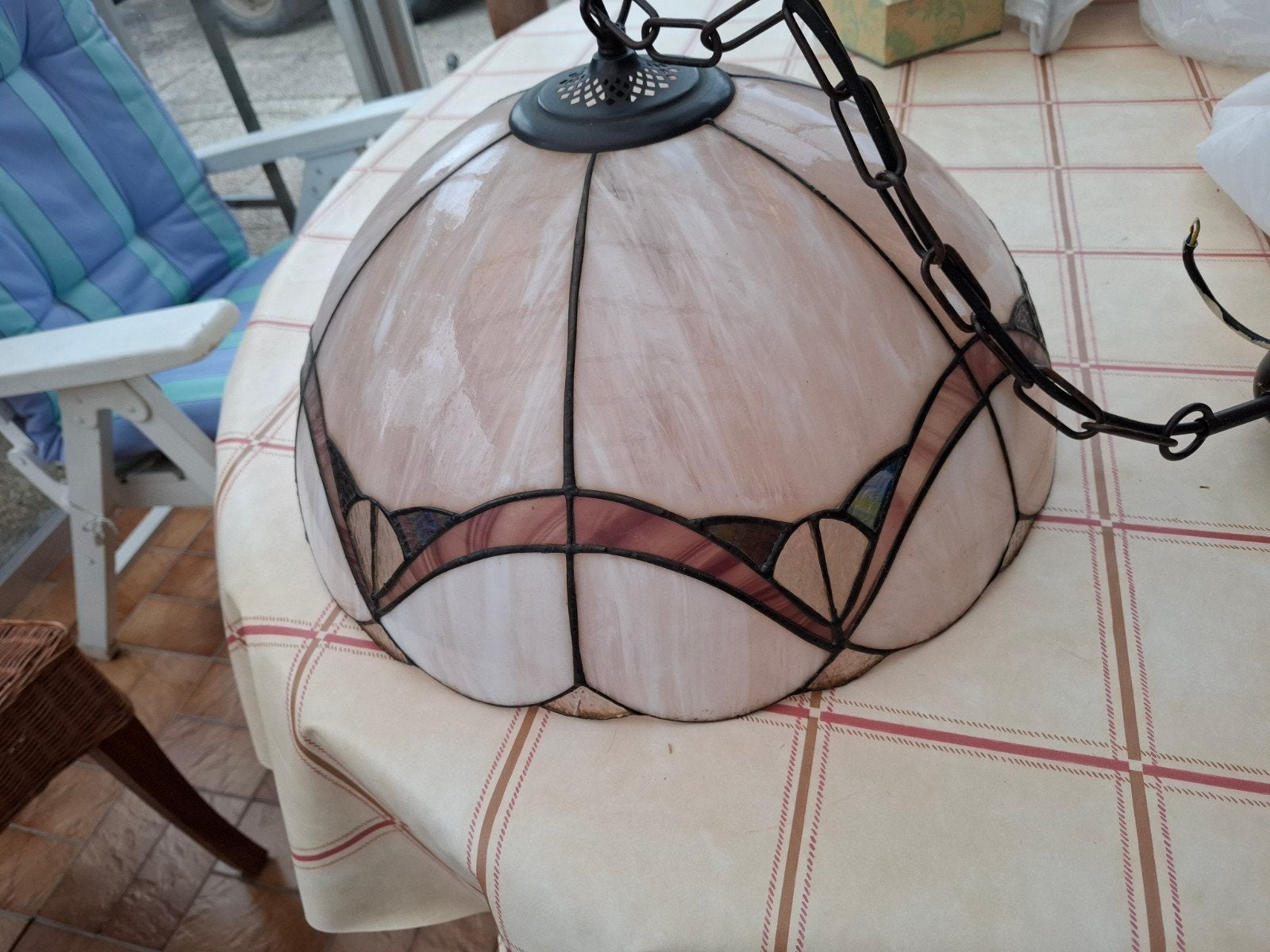 hanglamp tifany, Enlèvement, Comme neuf, Verre, E27 (grand)