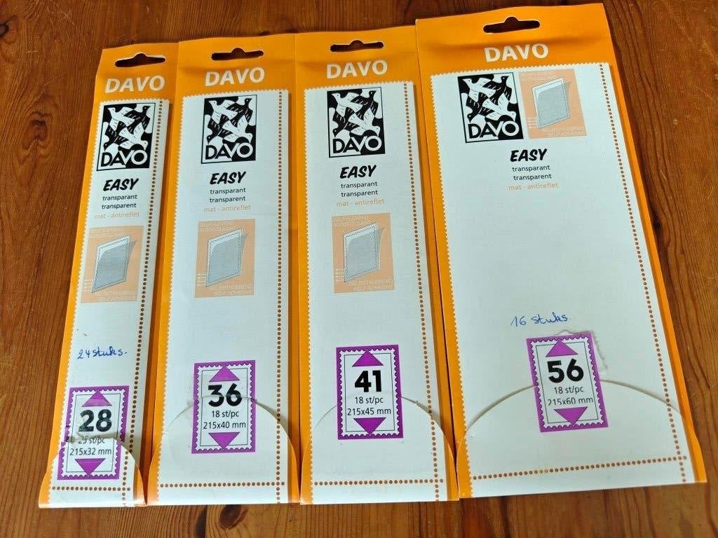 Bandes autocollantes DAVO, faciles, transparentes, Timbres & Monnaies, Timbres | Accessoires, Enlèvement ou Envoi, Autres types