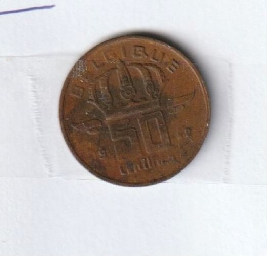 BELGIE BELGIE BOUDEWIJN 50 C 1952 FR, Ophalen of Verzenden, Metaal, Losse munt
