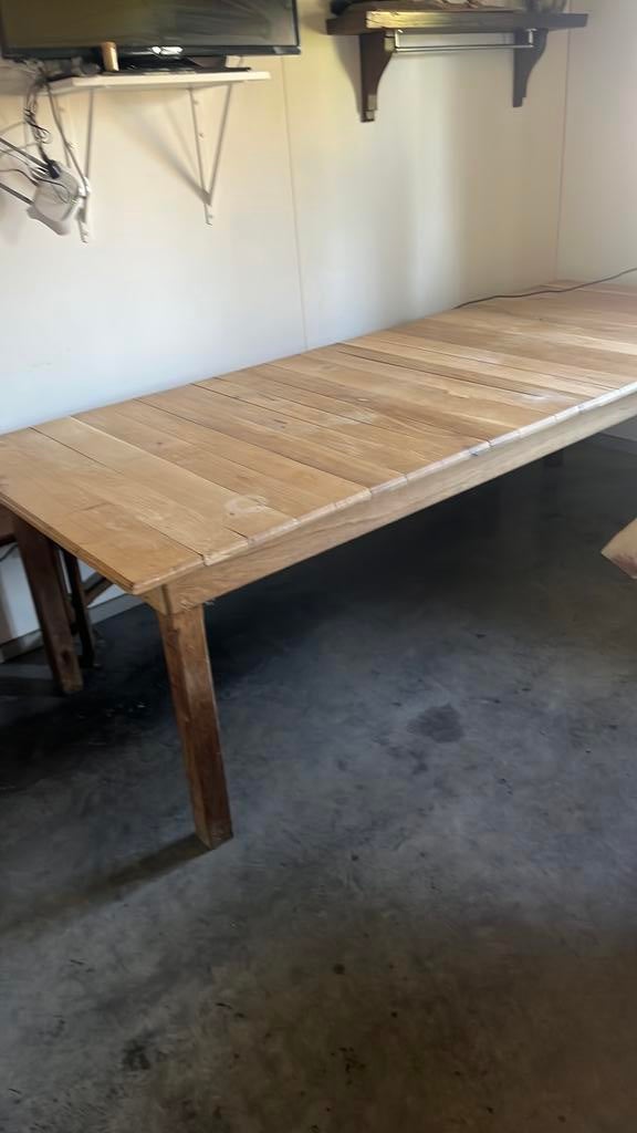 Grote eiken tafel, Ophalen, 100 tot 150 cm, Eikenhout, Zo goed als nieuw