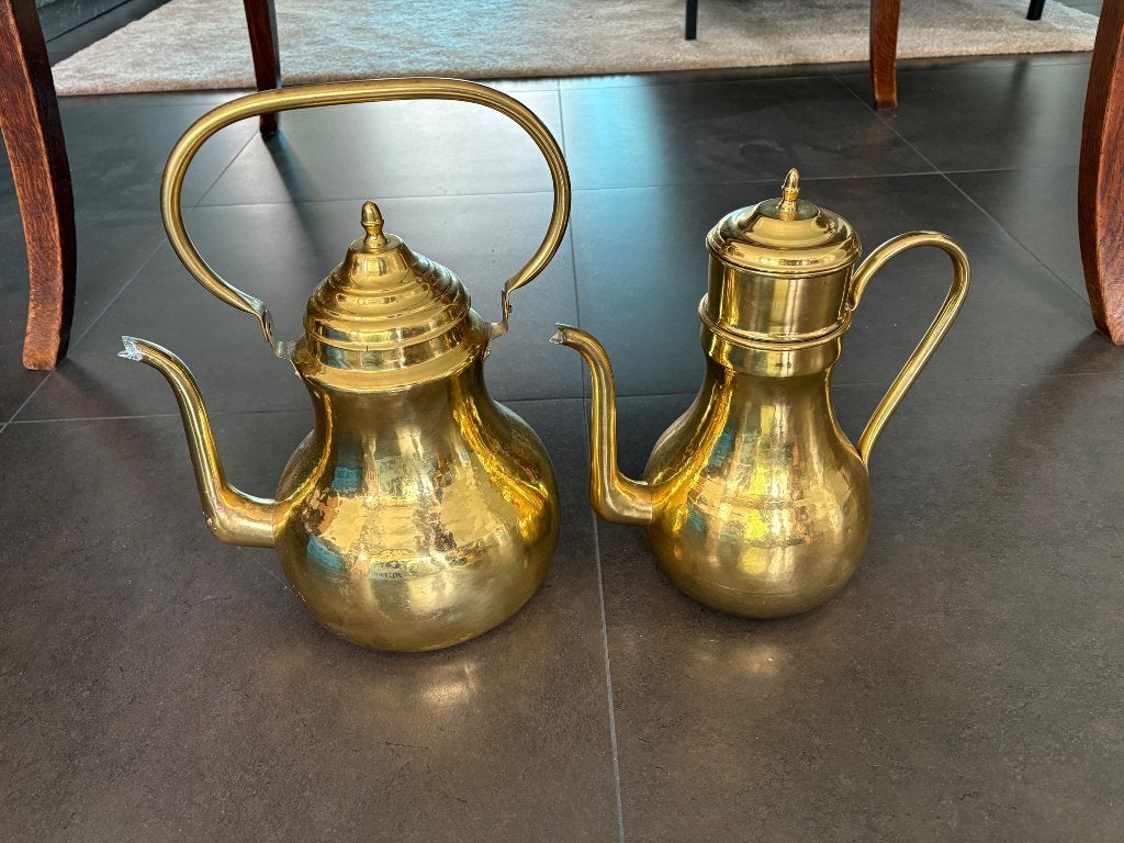 2 Ketels koper messing, Ophalen, Koper