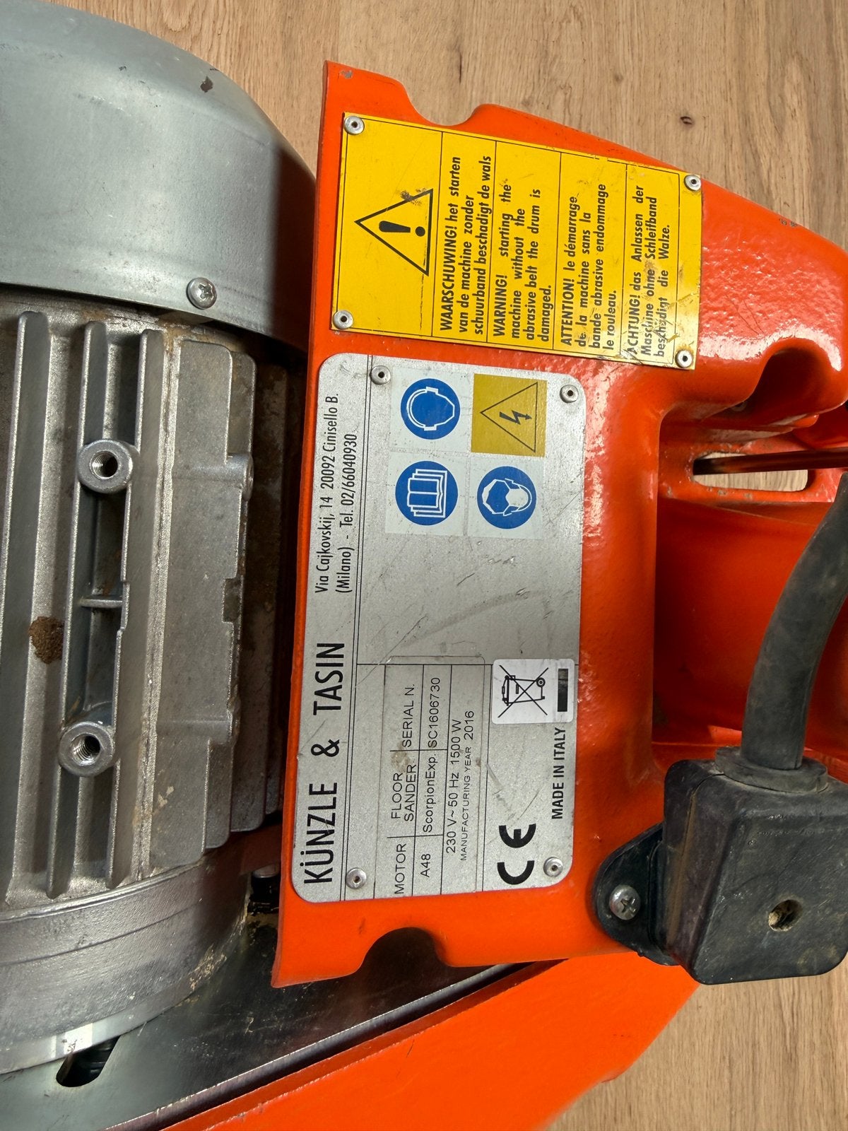 Parketschuurmachine Kunzle & Tasin Scorpion, Doe-het-zelf en Bouw, Ophalen, Zo goed als nieuw