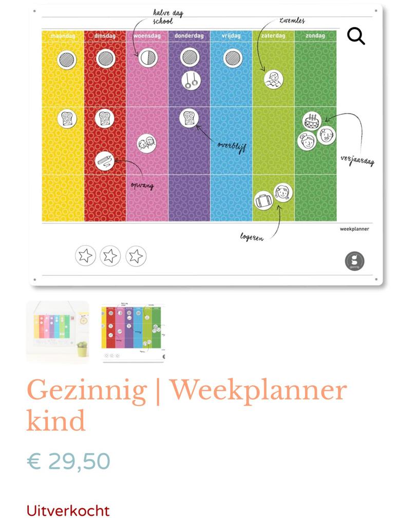 Weekplanner gezinnig (nieuw), Diversen, Agenda's, Ophalen, Nieuw