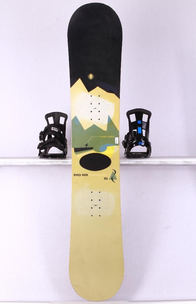 151 snowboard RAD AIR INDIVIDUAL, yellow/black, Ophalen of Verzenden, Gebruikt, Bindingen