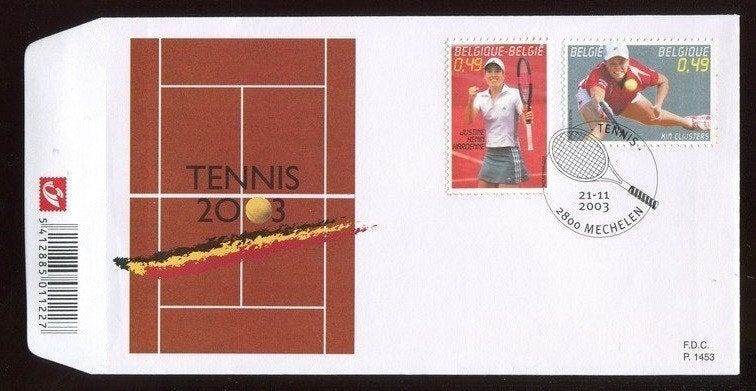 FDC Timbres Justine Henin & Kim Clijsters (Mechelen -Tennis), Timbres & Monnaies, Timbres | Europe | Belgique, Enlèvement ou Envoi