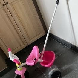 Driewieler met duwstang smoby, Fietsen en Brommers, Ophalen, Gebruikt, Duwstang