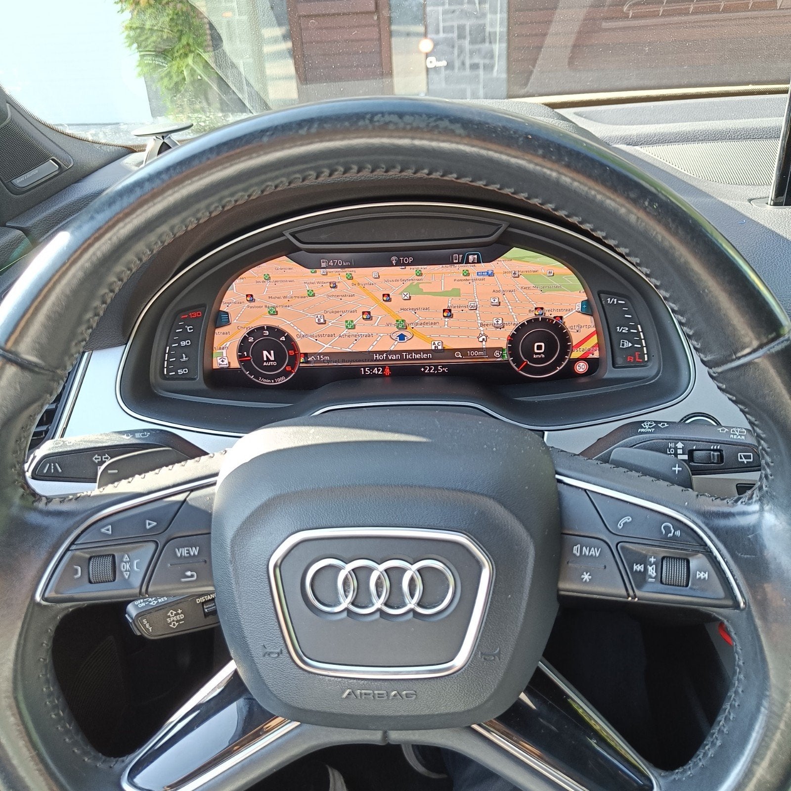 Audi Q7 S line Dealer Onderhoud, Auto's, Automaat, Dealer onderhouden, Blauw, 146 g/km