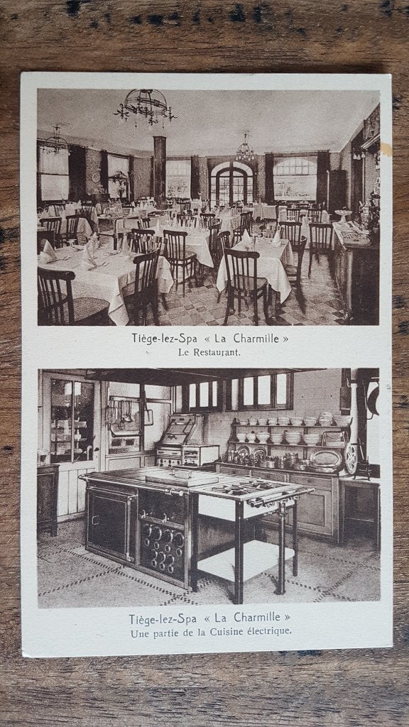 Carte postale Tiège-lez-Spa La Charmille Le restaurant, Collections, Enlèvement ou Envoi, 1920 à 1940, Liège