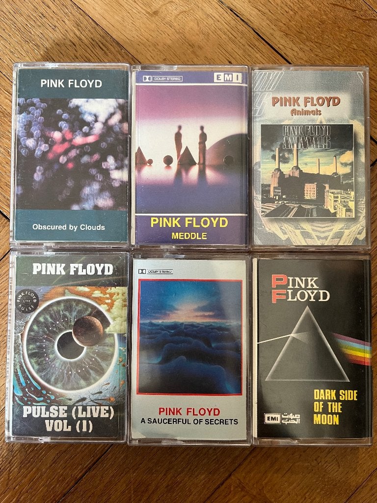 ULTRA RARE - Pink Floyd, Egyptische edities 6 cassettes, Cd's en Dvd's, Gebruikt, 2 t/m 25 bandjes, Ophalen of Verzenden, Voorbespeeld