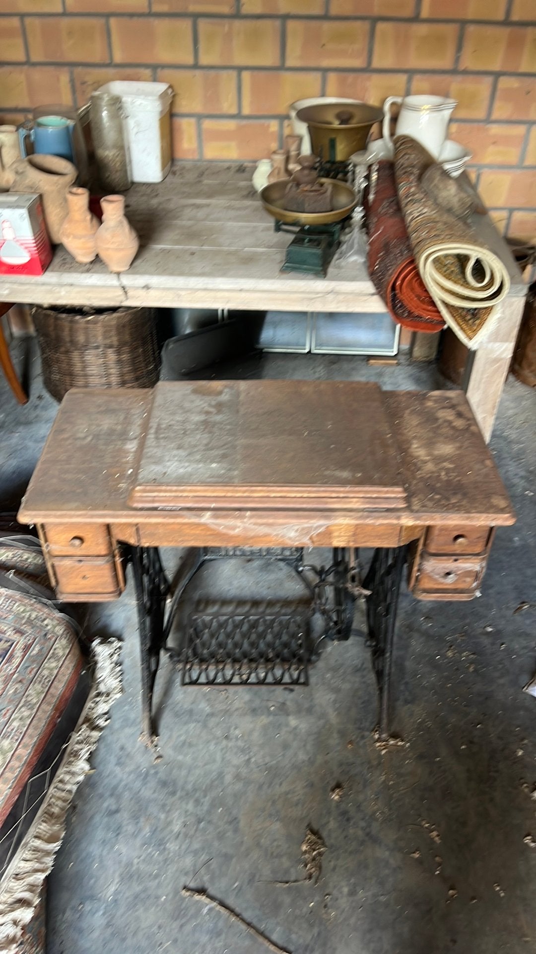 Oude singer naaimachine, Antiek en Kunst, Ophalen