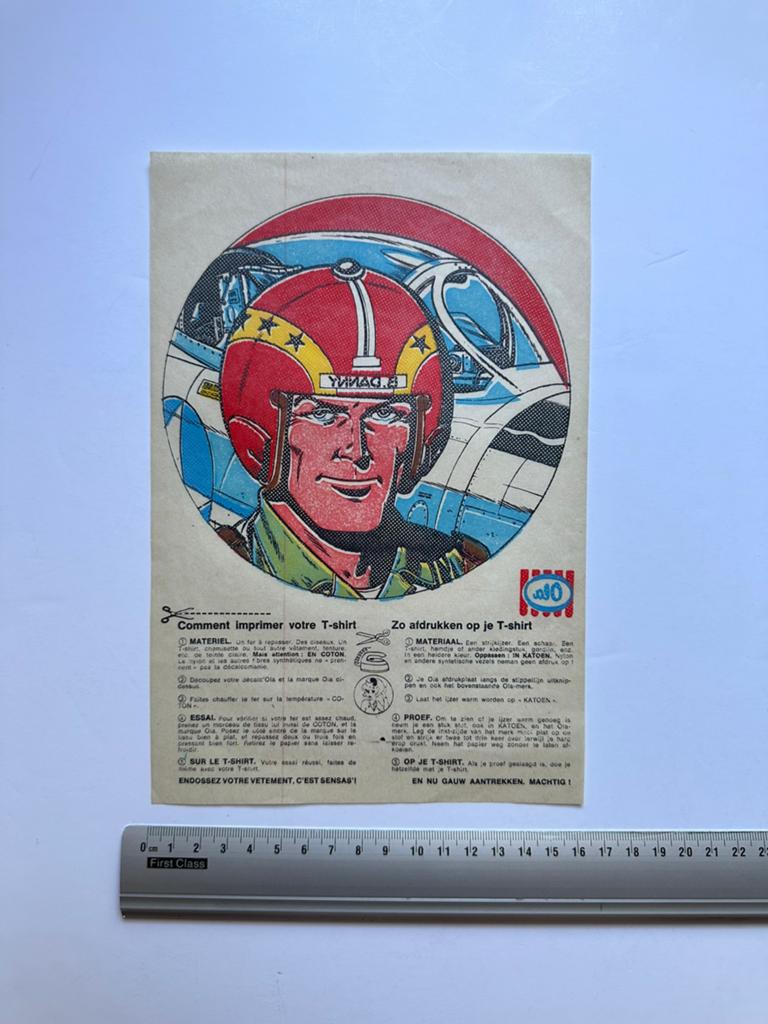 Hubinon : décalcomanie Buck Danny / Ola années 70, Collections, Envoi, Autres personnages, Neuf, Image, Affiche ou Autocollant