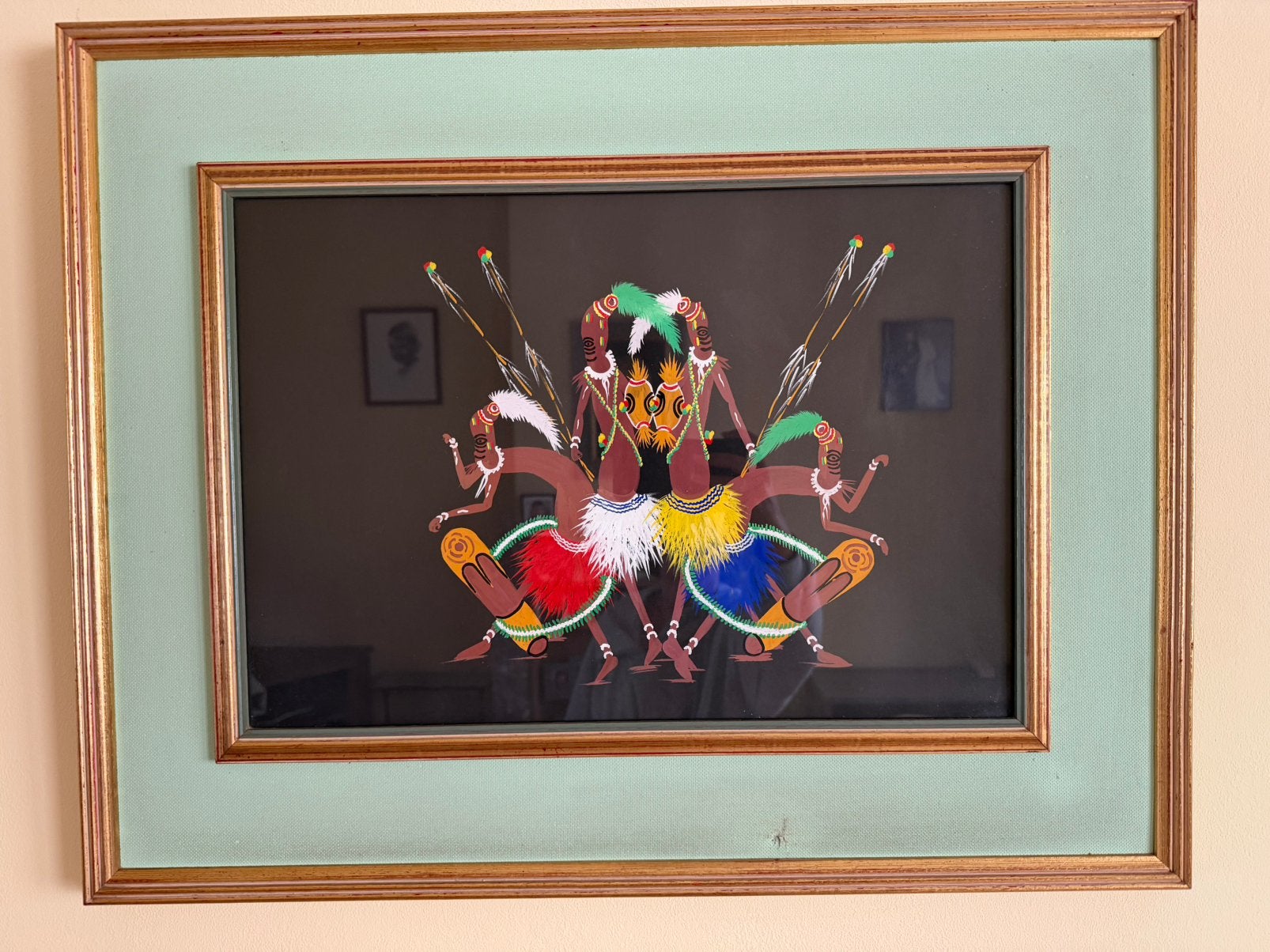 Afrikaans schilderij zuid afrika, Encadré, Portrait ou Personnes, Autres techniques, Enlèvement