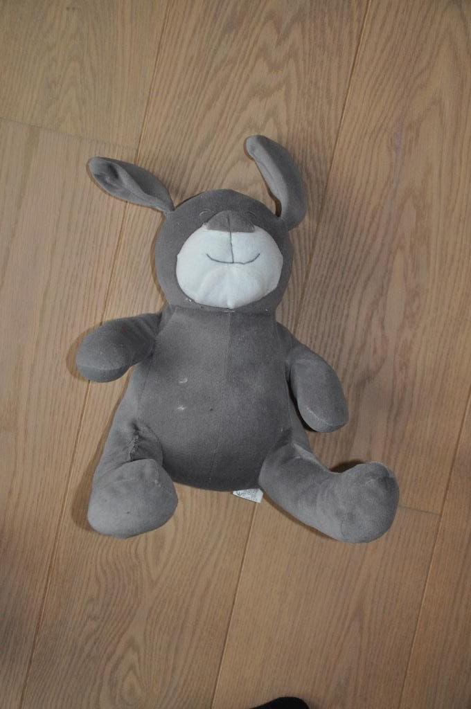 Pluchen knuffel hond, Kinderen en Baby's, Speelgoed | Knuffels en Pluche, Ophalen, Gebruikt, Grijs, Hond