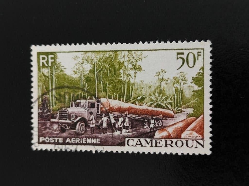 Cameroun 1955 - sylviculture, camion avec arbre, Envoi, Autres pays, Affranchi