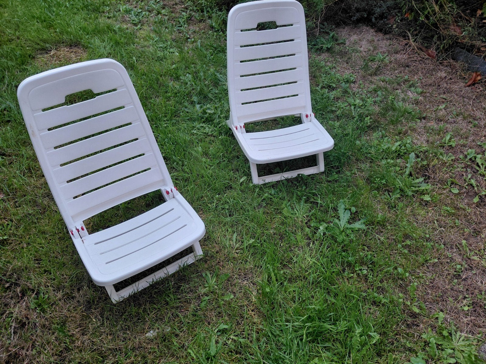 2 Lage zitstoeltjes, Tuin en Terras, Ophalen, Gebruikt