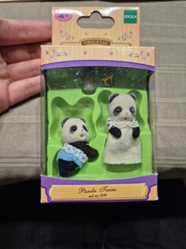 Sylvanian 3232 - Les jumeaux panda, Enlèvement ou Envoi, Comme neuf, Poupée de maison de poupées
