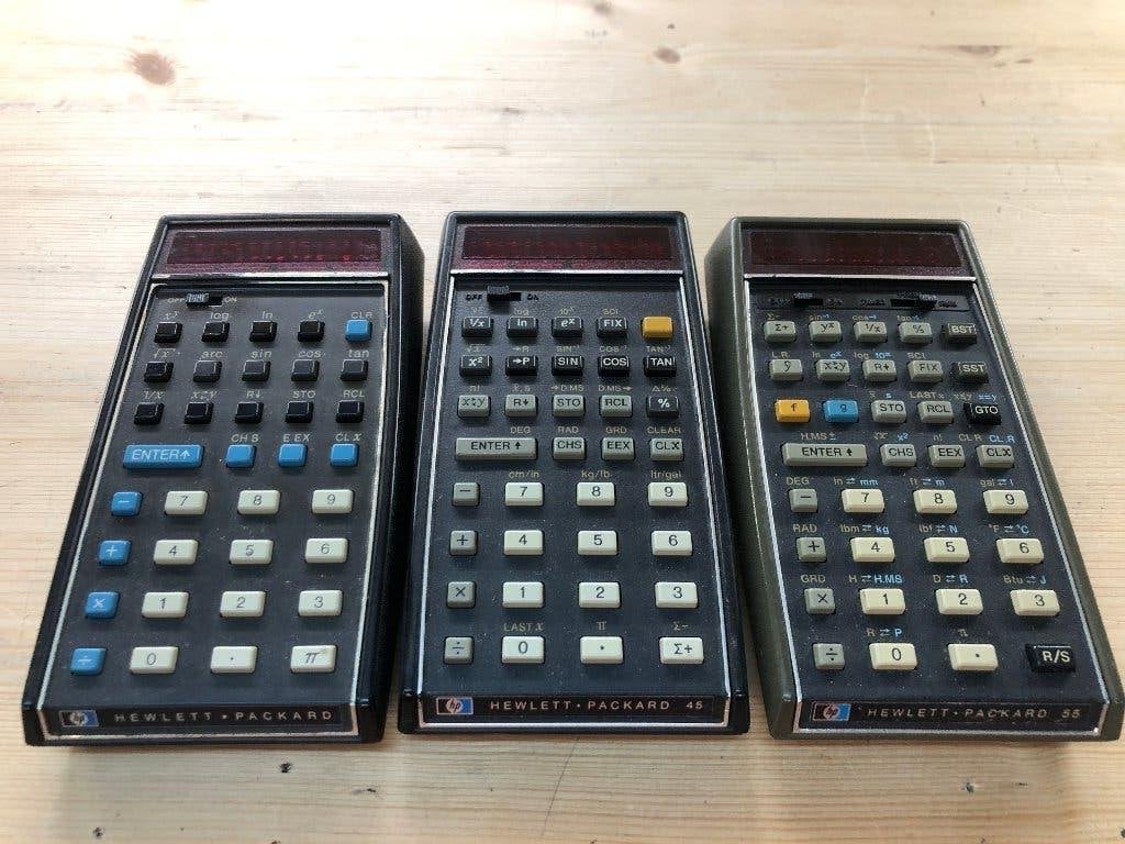Vintage rekenmachines Hewlett Packard jaren '70, Divers, Calculatrices, Enlèvement, Utilisé