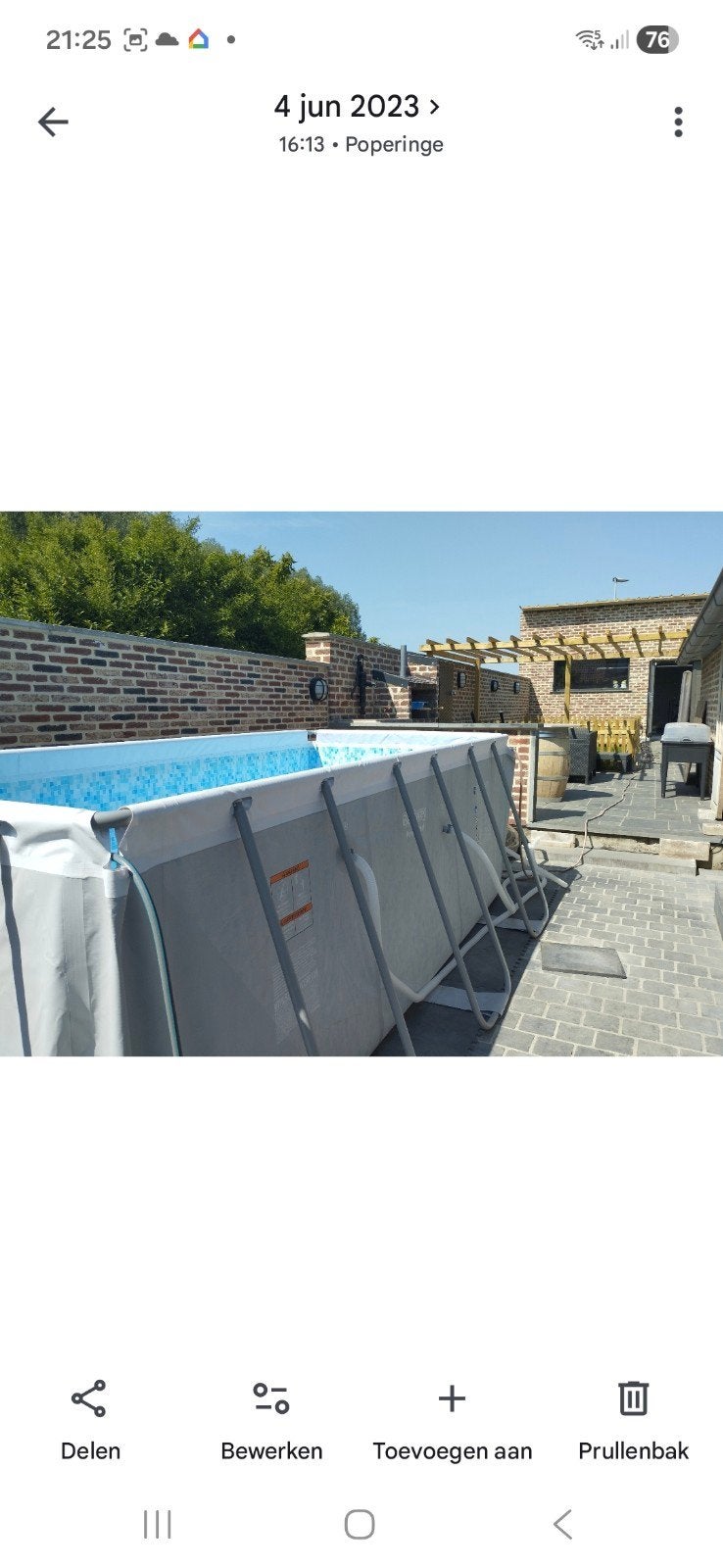 zwembad met alles erbij, Tuin en Terras, Gebruikt, Opzetzwembad, Rechthoekig, Ophalen
