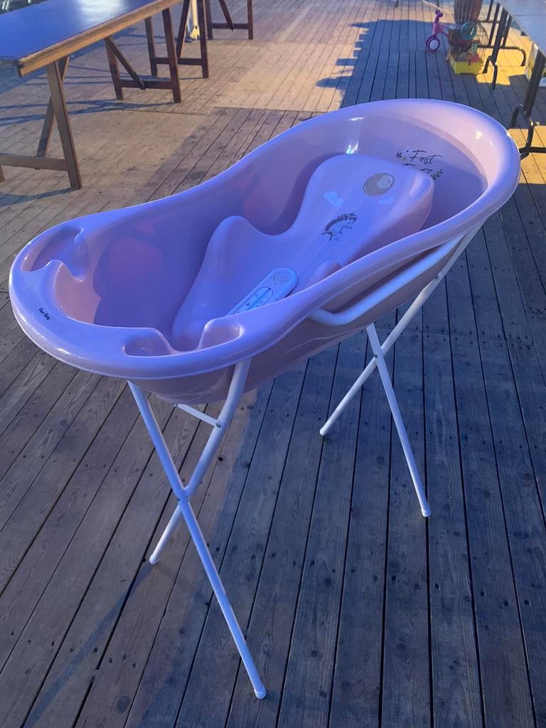 Bad op pootjes met verkleiner en thermometer, Ophalen, Gebruikt, Badje, Overige merken
