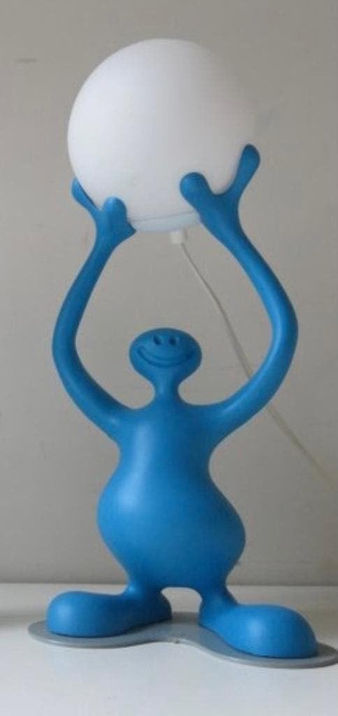 Zeldzame smile lamp van Ruggiu lightingwear.Italiaans design, Blauw, Ophalen of Verzenden, Design