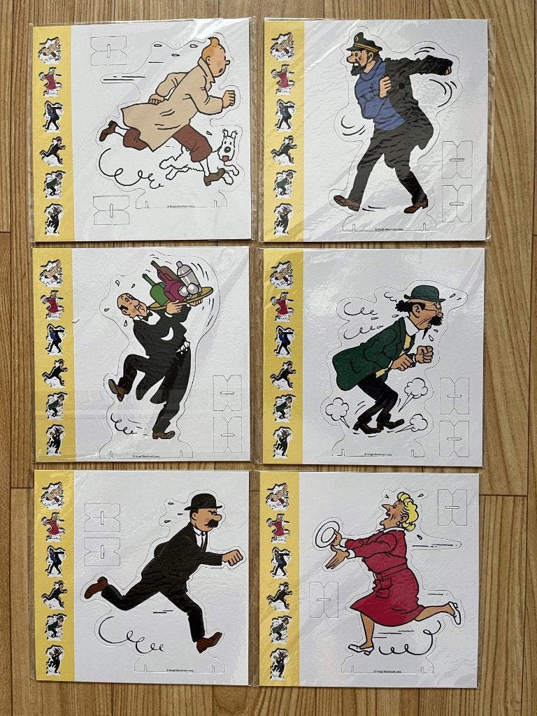 Tintin- Ensemble complet 6 silhouettes-2005-Hergé/Moulinsart, Livres, Envoi