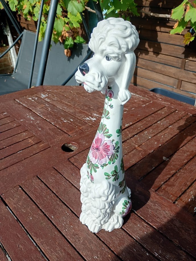 XL Vintage Italiaanse Keramiek Poedel, Ophalen of Verzenden