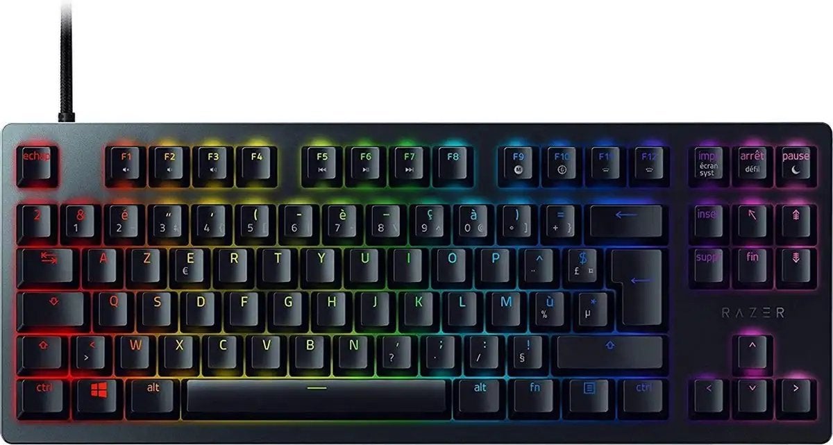 Razer Huntsman Tournament Edition Azerty Gaming Toetsenbord, Computers en Software, Toetsenborden, Gebruikt, Azerty, Bedraad, Gaming toetsenbord