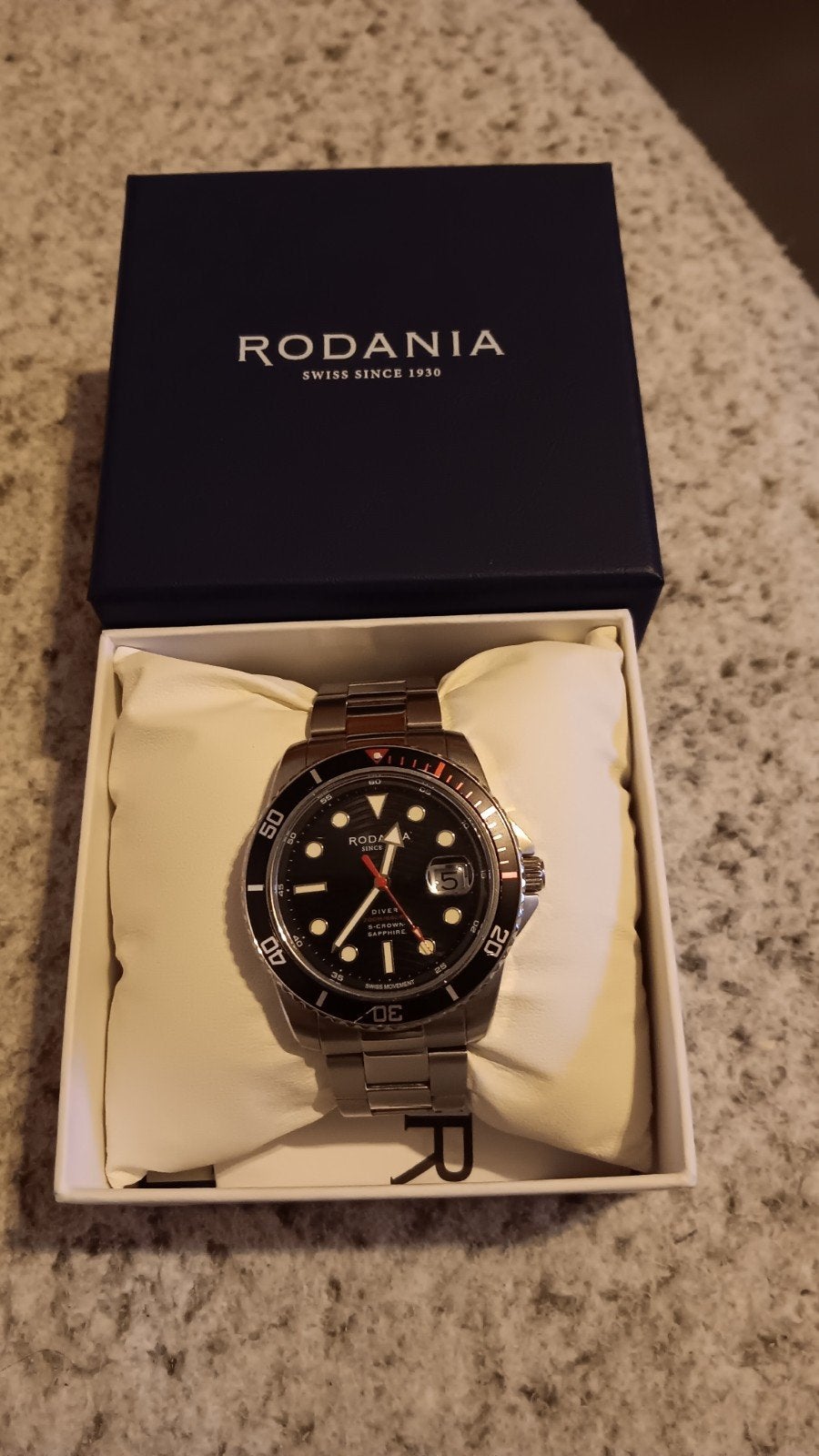 Horloge Rodania, Enlèvement ou Envoi, Acier