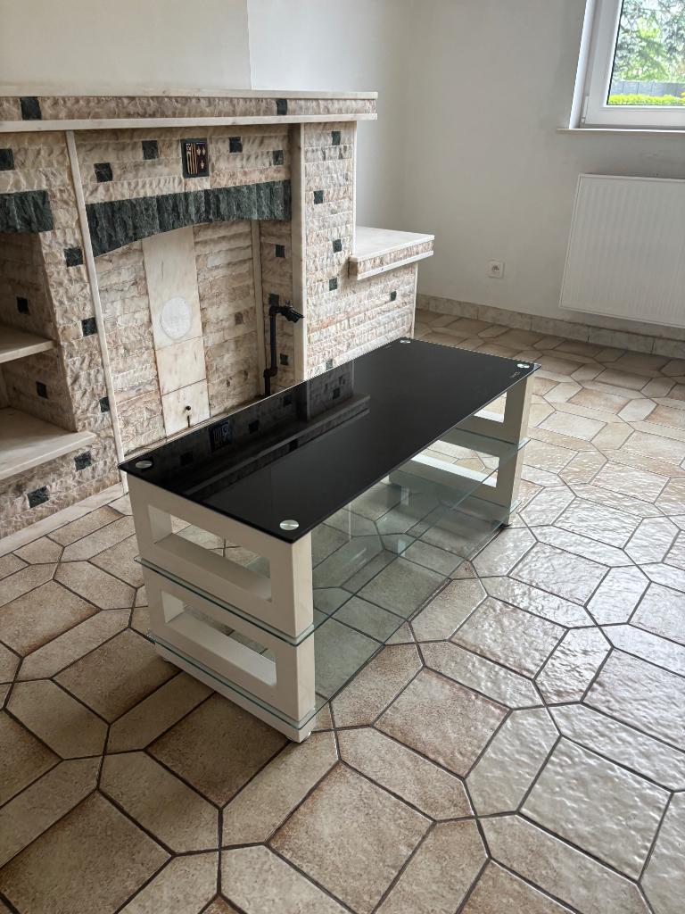 Table de salon, Maison & Meubles, 50 à 100 cm, Verre, Enlèvement, Utilisé