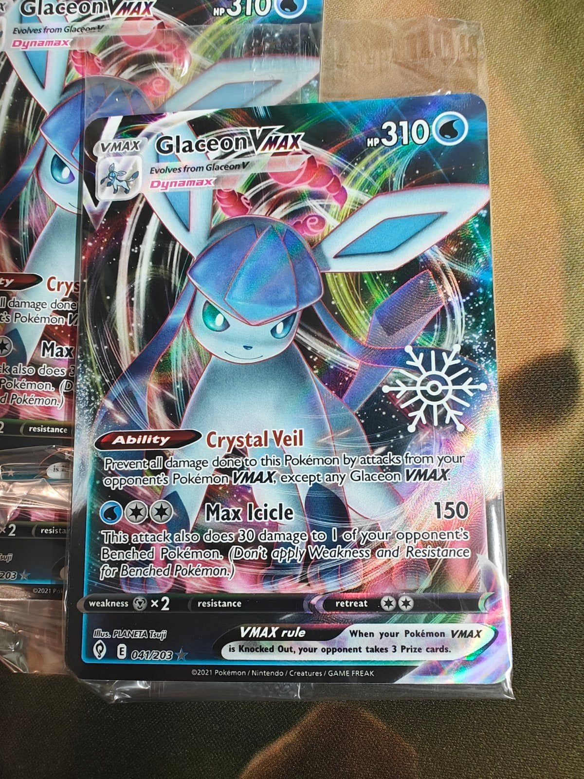Glaceon VMax sealed snowflake evolving skies Pokémon, Ophalen of Verzenden