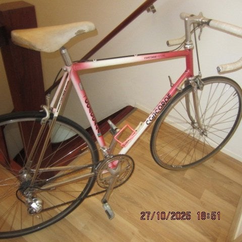TE KOOP ZEER MOOI RACEFIETS CONCORDE MET ALLES CAMPAGNOLO, Fietsen en Brommers, Ophalen, Staal, Zo goed als nieuw, 15 tot 20 versnellingen