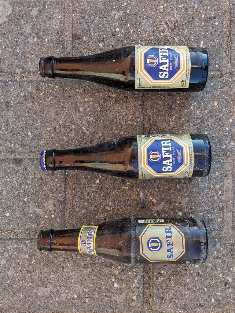 3 flesjes Safir bier Aalst (vol & leeg), Enlèvement, Bouteille(s)
