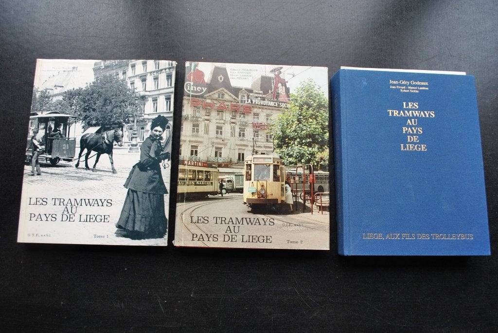 Les tramways au Pays de Liège Complet en 3 Tomes RARE EPUISE, Collections, Enlèvement ou Envoi, Utilisé, Tram, Livre ou Revue