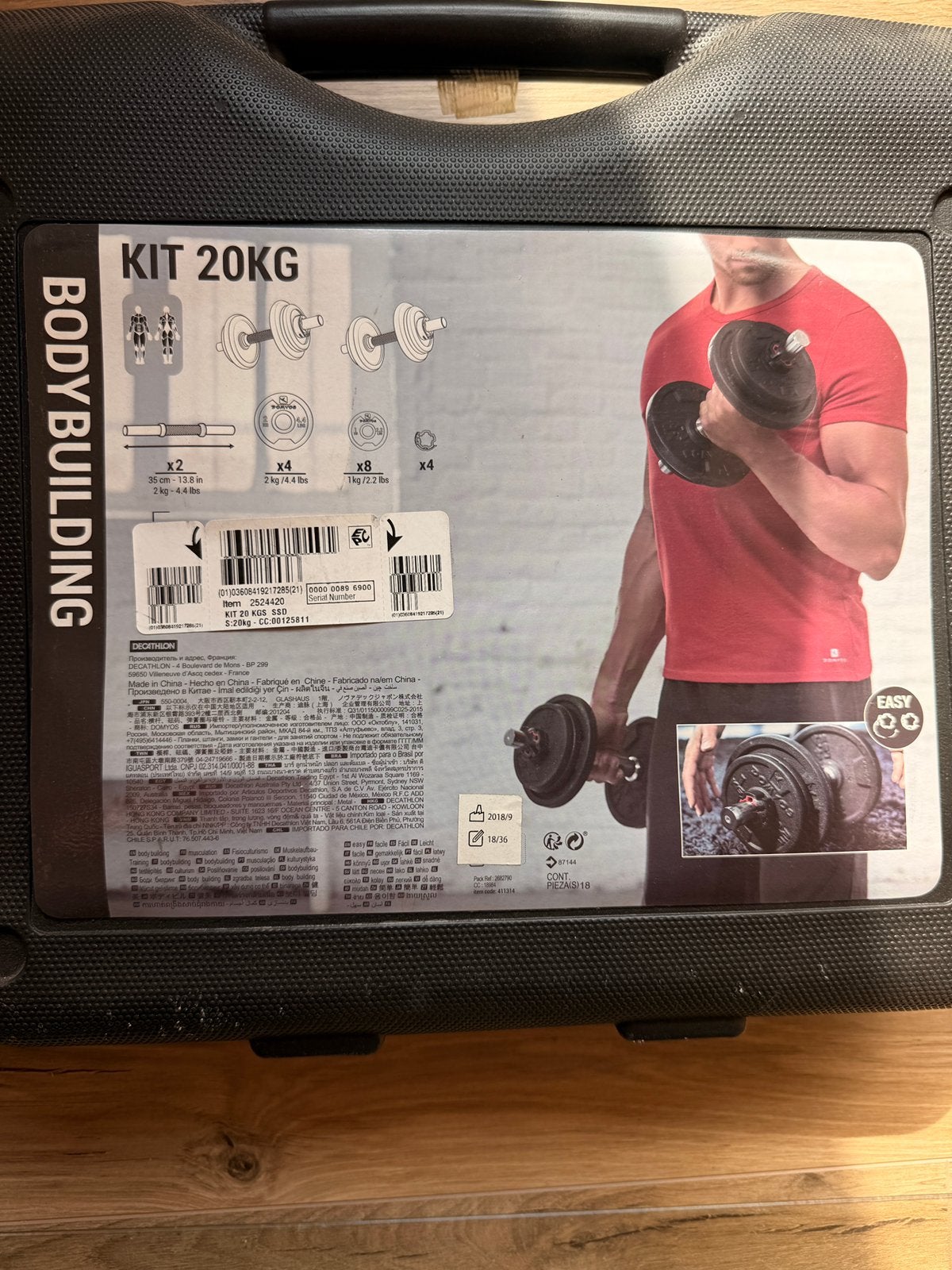 2 jeux d’haltères 20kg complet, Sports & Fitness, Sports & Fitness Autre, Enlèvement, Comme neuf