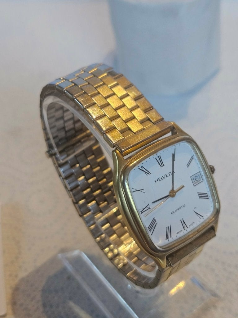Montre Helvetia Homme Quartz Swiss Made 1979 (MW93), Antiquités & Art, Enlèvement ou Envoi