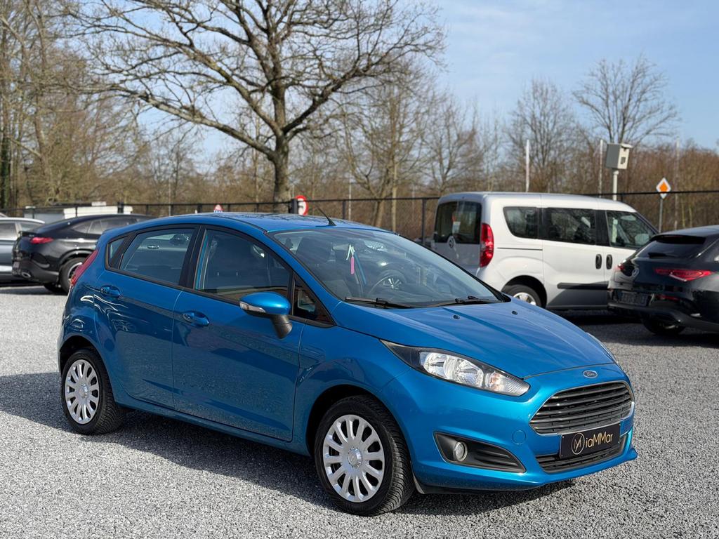FORD FIESTA - 1.6 BENZINE - AUTOMAAT, Auto's, Ford, Automaat, Stof, Zwart, Blauw