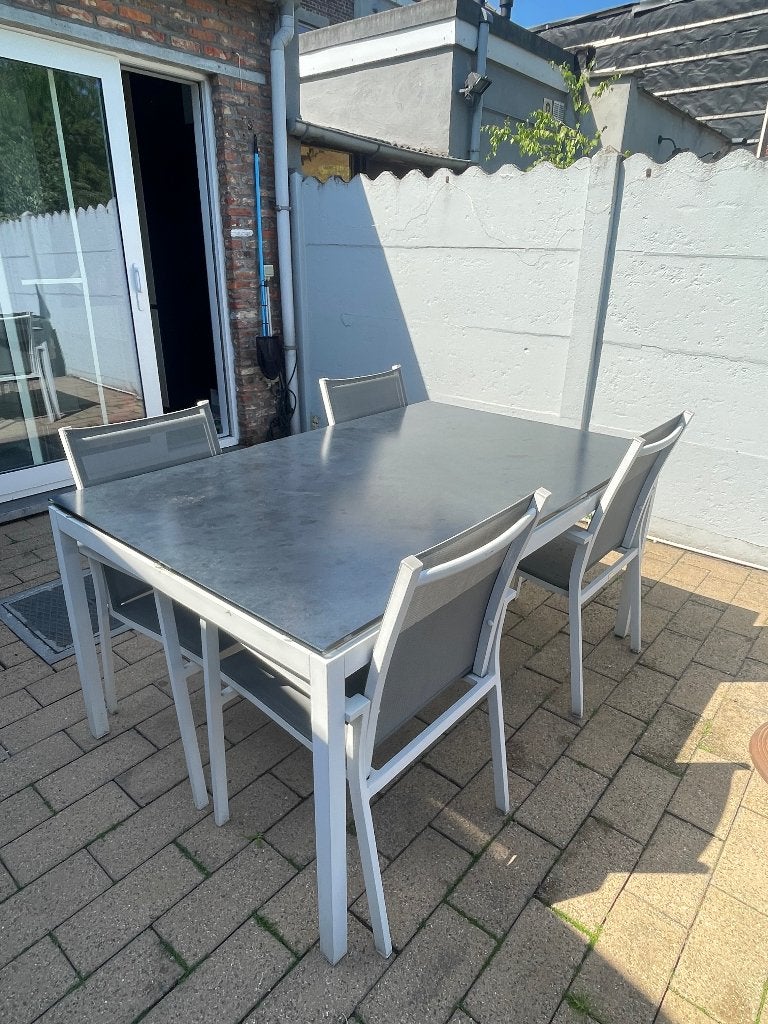 Tuintafel, Ophalen, Gebruikt, Rechthoekig, Aluminium