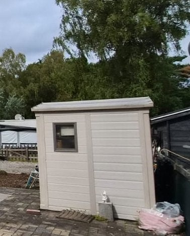 Pvc tuinhuis met dubbele deur 1.60 diep , 2,70 m breed., Ophalen, Tuinhuis