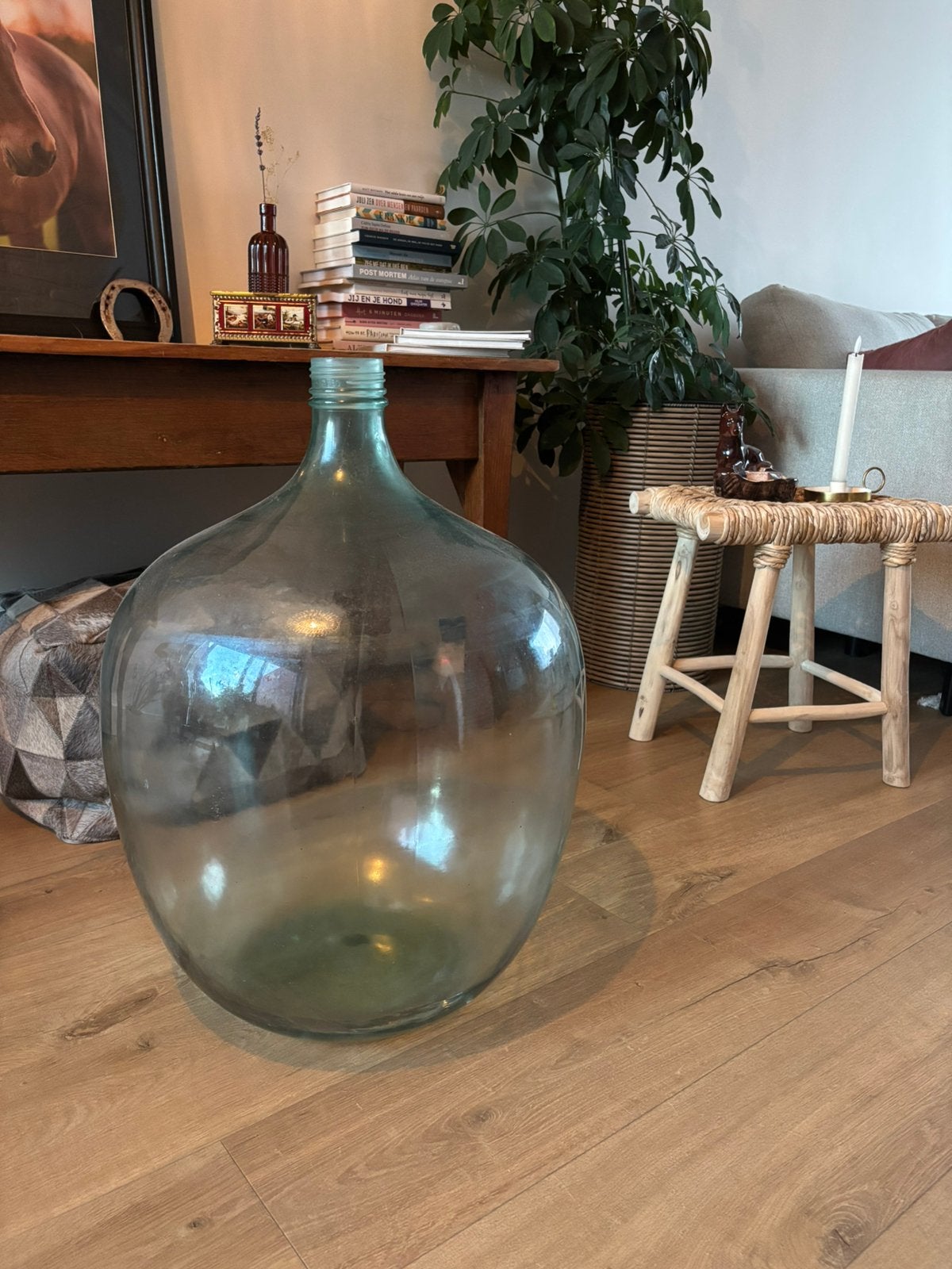 Dame Jeanne / tuinvaas groot, Verre, Enlèvement, Utilisé