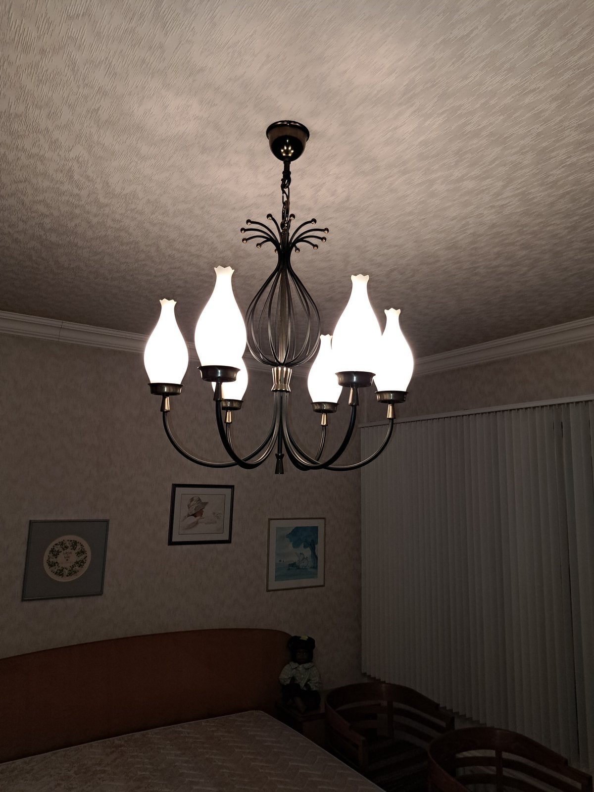 Lustre de plafond vintage rétro (fin ‘60), en parfait état, Antiquités & Art, Enlèvement