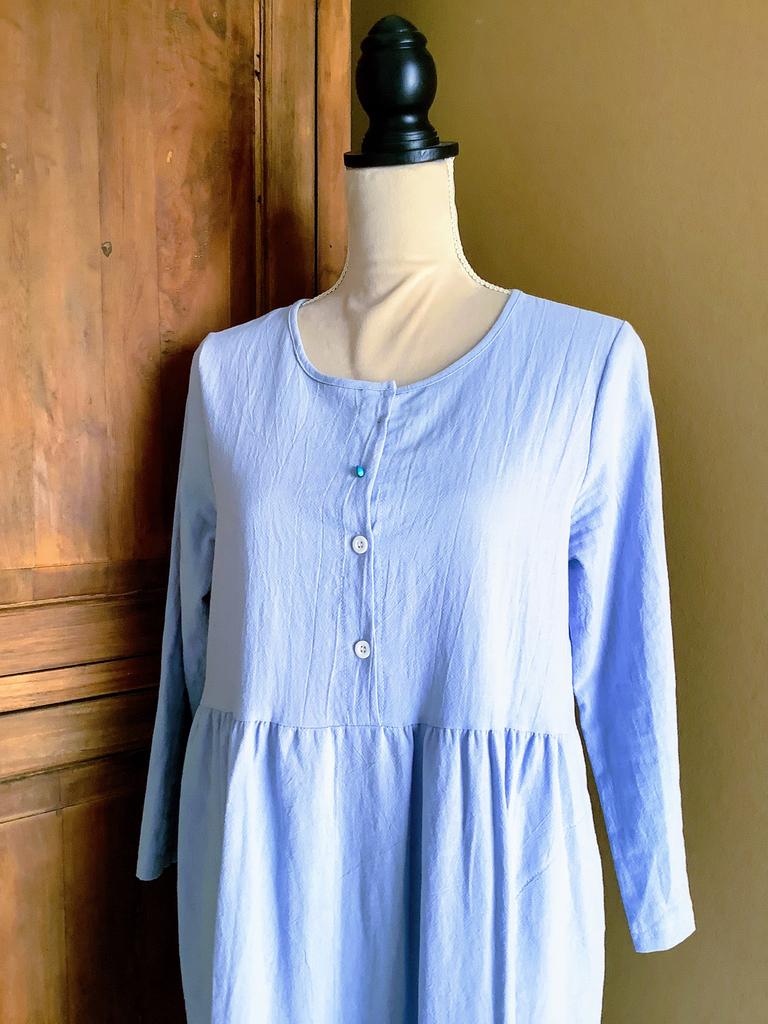 Jurk Indisch katoen Medium, Maat 38/40 (M), Blauw, Nieuw, Ophalen of Verzenden