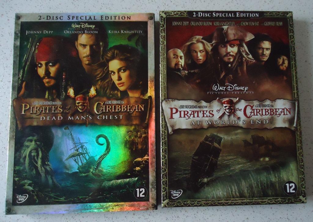 2 stuks DVD's 2 Disc Boxen "Pirates Of The Caribbean" in pri, Cd's en Dvd's, Vanaf 12 jaar, Ophalen of Verzenden, Zo goed als nieuw