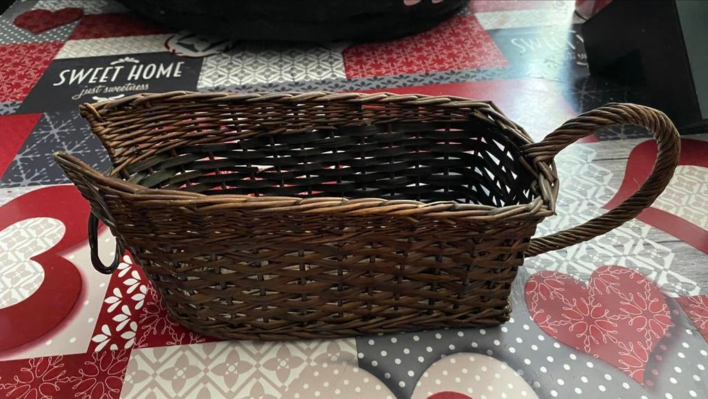 Rieten mand voor wijnfles, Ophalen, Zo goed als nieuw, Riet, Mand