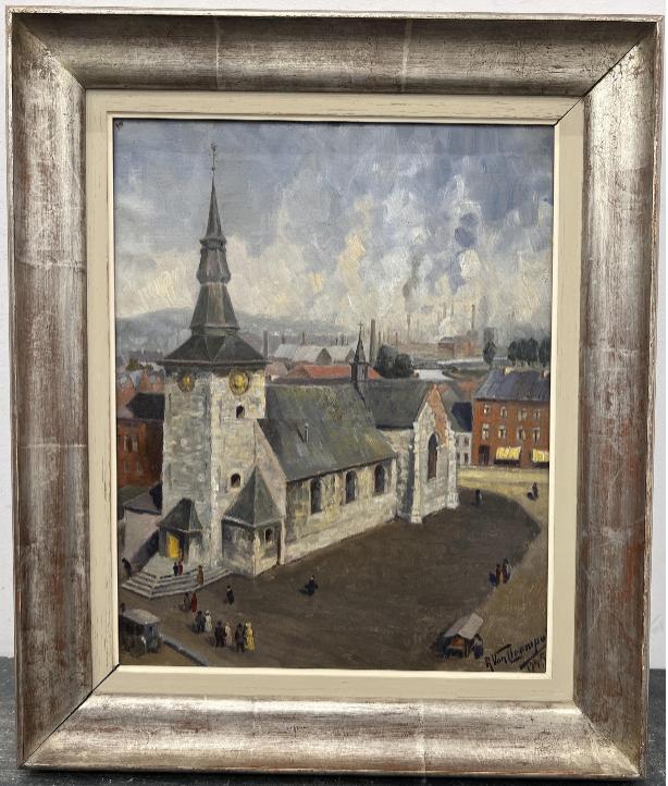 huile sur toile signe rene van cleemput, Antiquités & Art, Enlèvement ou Envoi