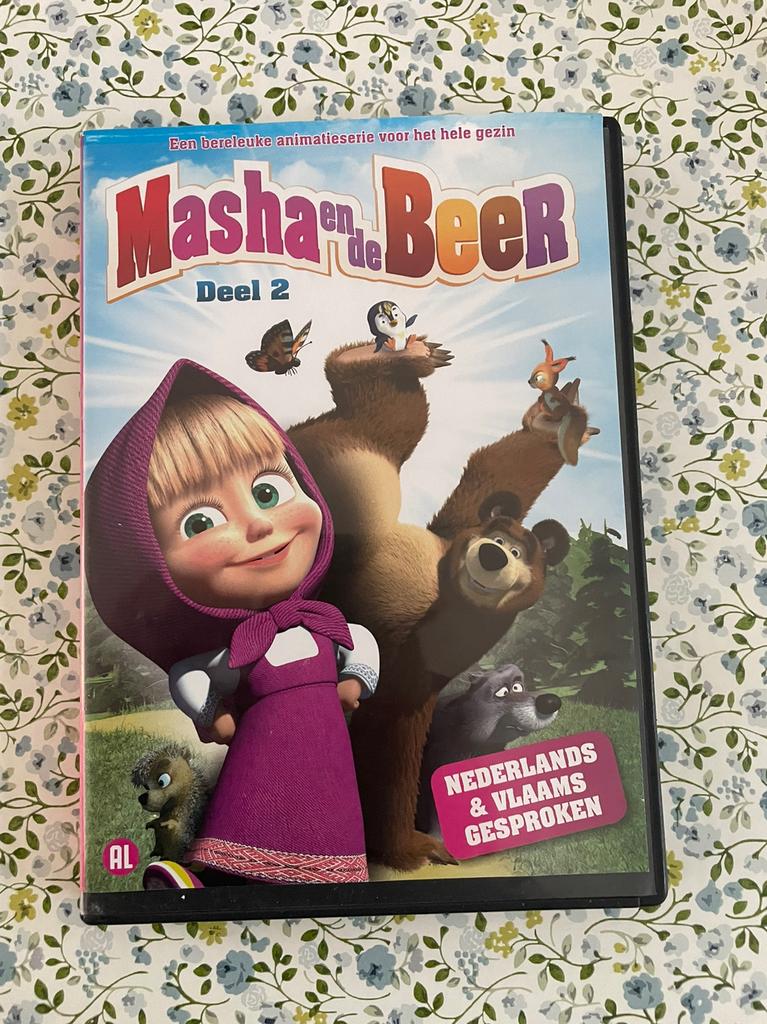 Dvd Masha en de Beer, deel 2, Alle leeftijden, Ophalen of Verzenden, Gebruikt, Tekenfilm